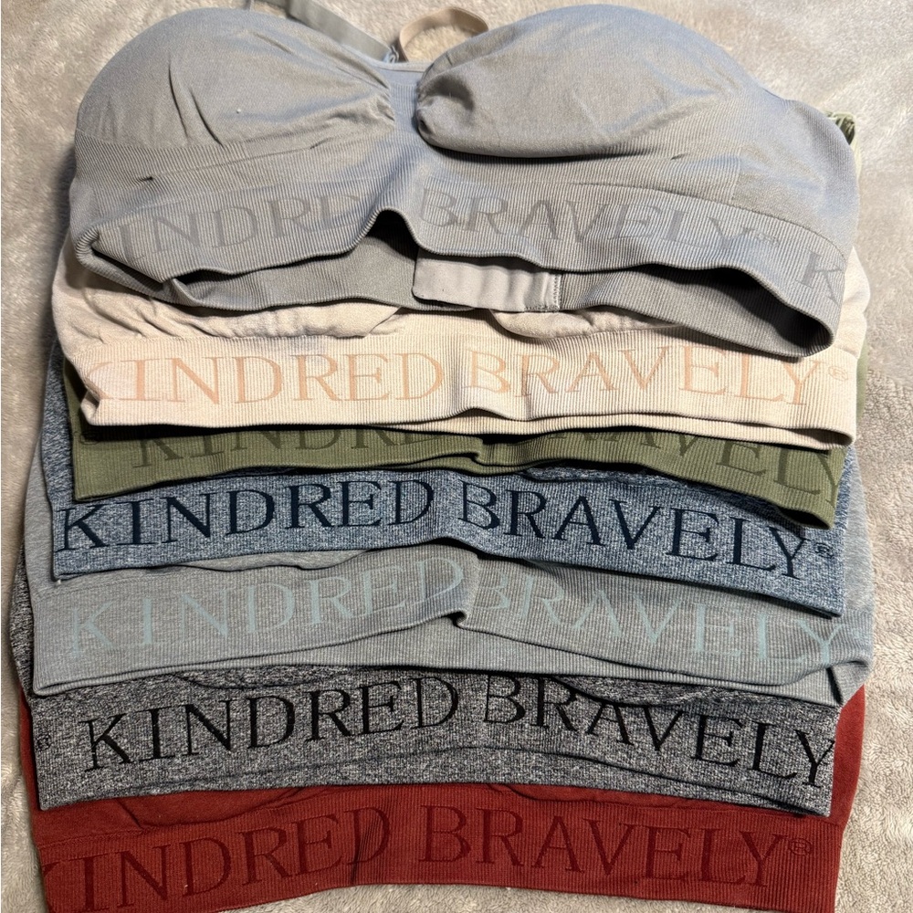 Kindred Bravely Gray and Cream Intimates Bras